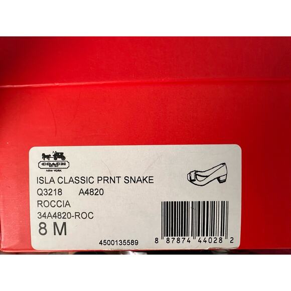 NWT Coach Size 8 Isla Classic Print Snake heels - Picture 10 of 10